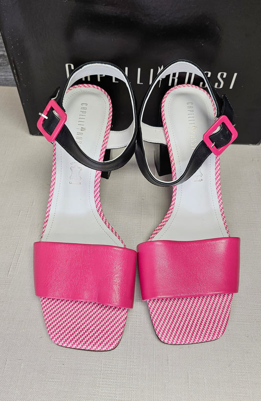 Capelli Rossi Pink/Black Carey Heel NEW (41)