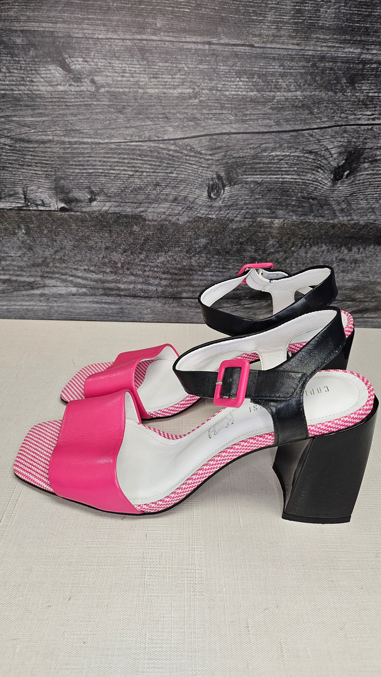 Capelli Rossi Pink/Black Carey Heel NEW (41)