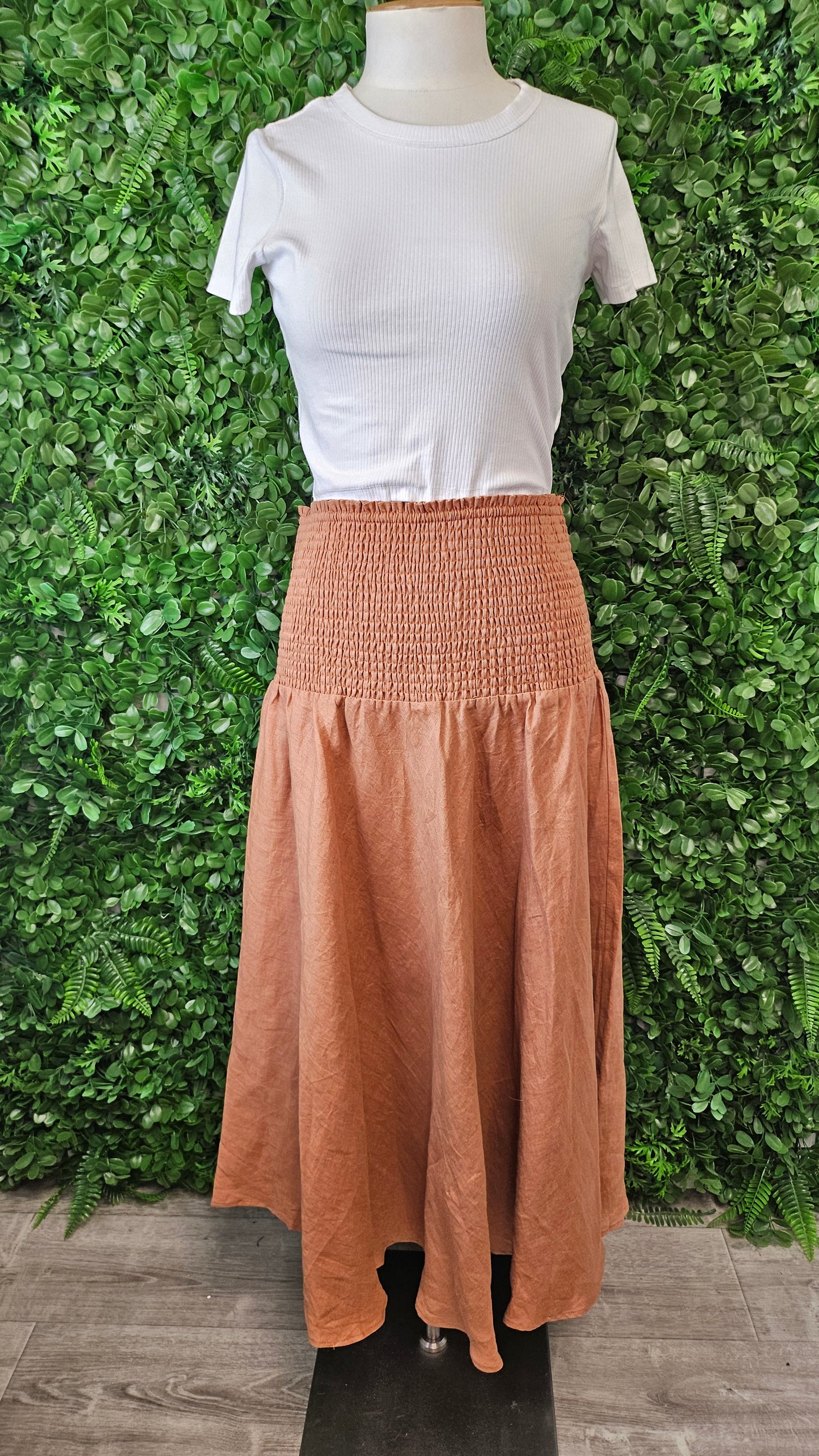 Leila + Luca Cinnamon Linen Skirt (12)