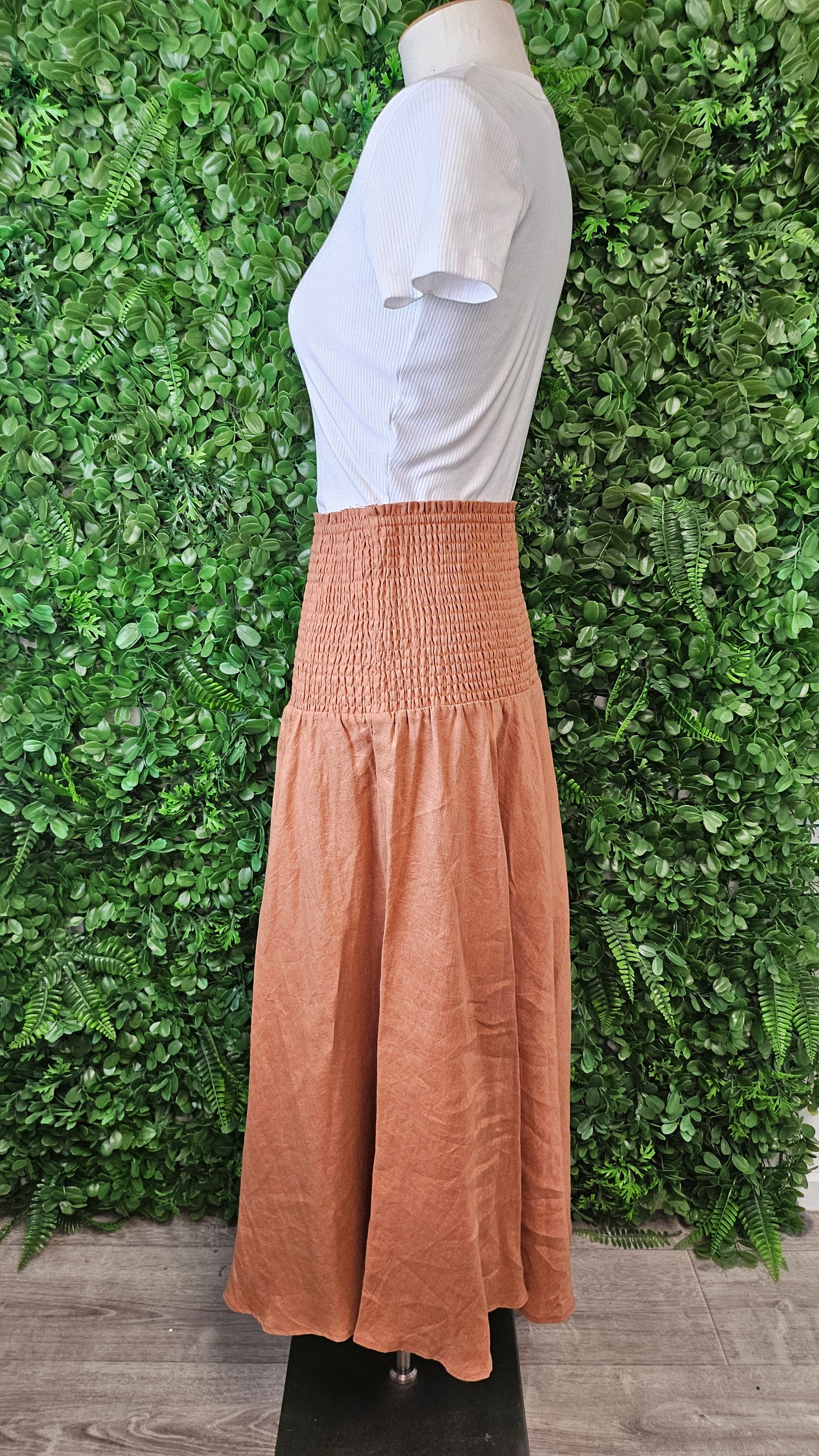 Leila + Luca Cinnamon Linen Skirt (12)