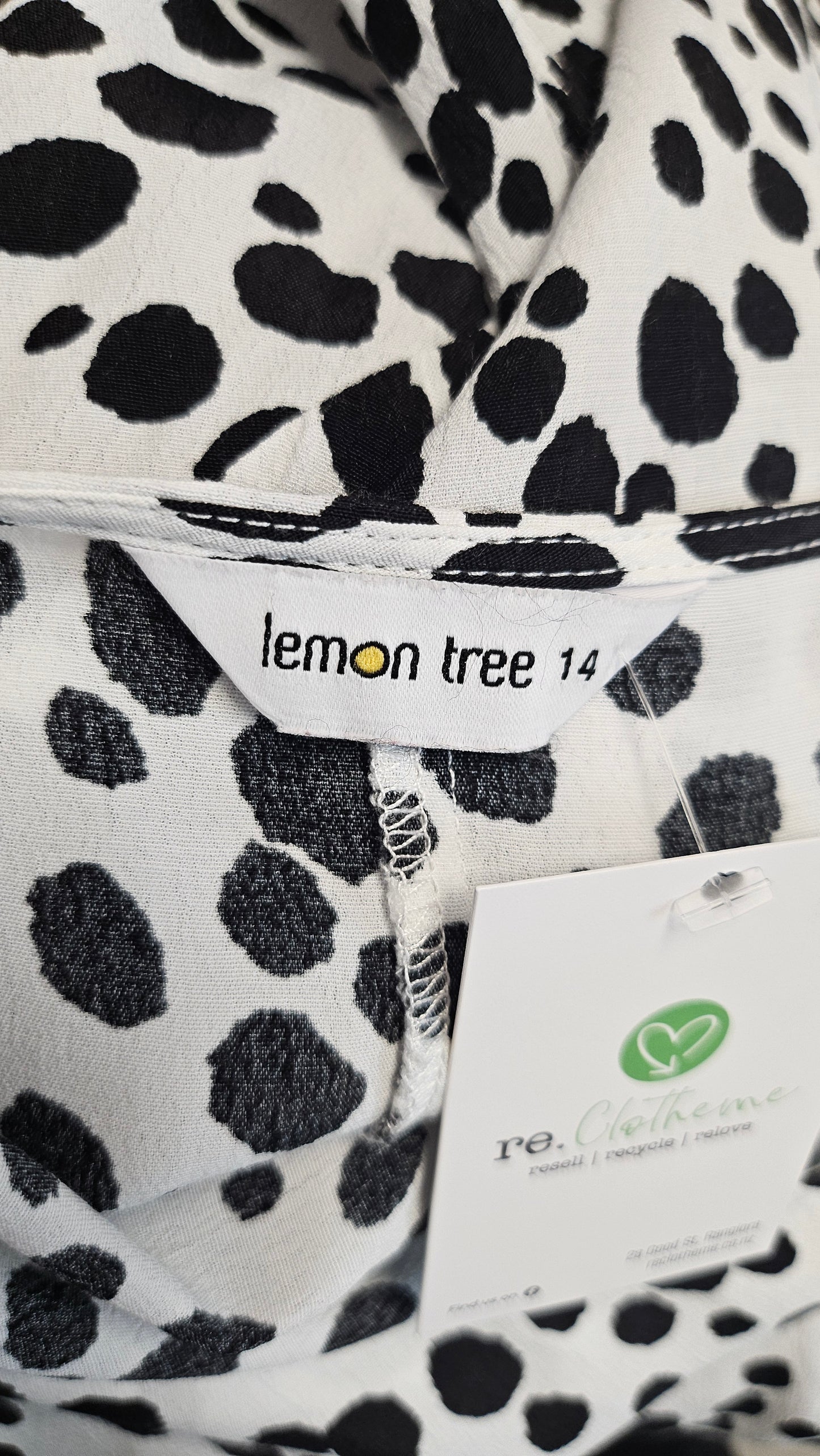 Lemon Tree Black/White Spot Dress (14)