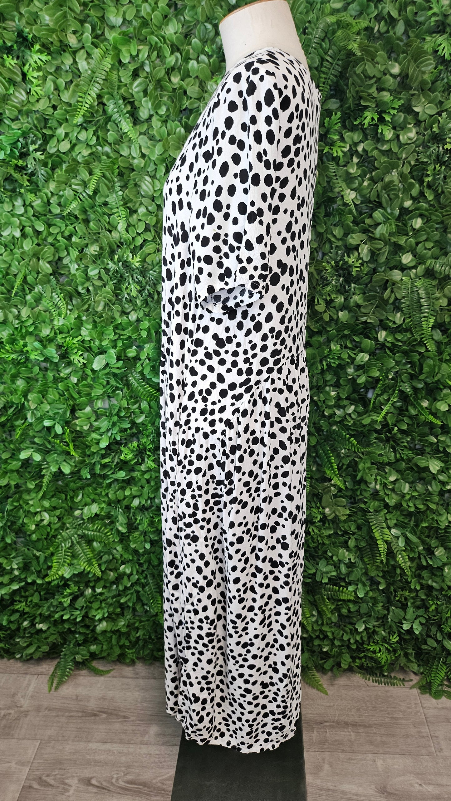 Lemon Tree Black/White Spot Dress (14)