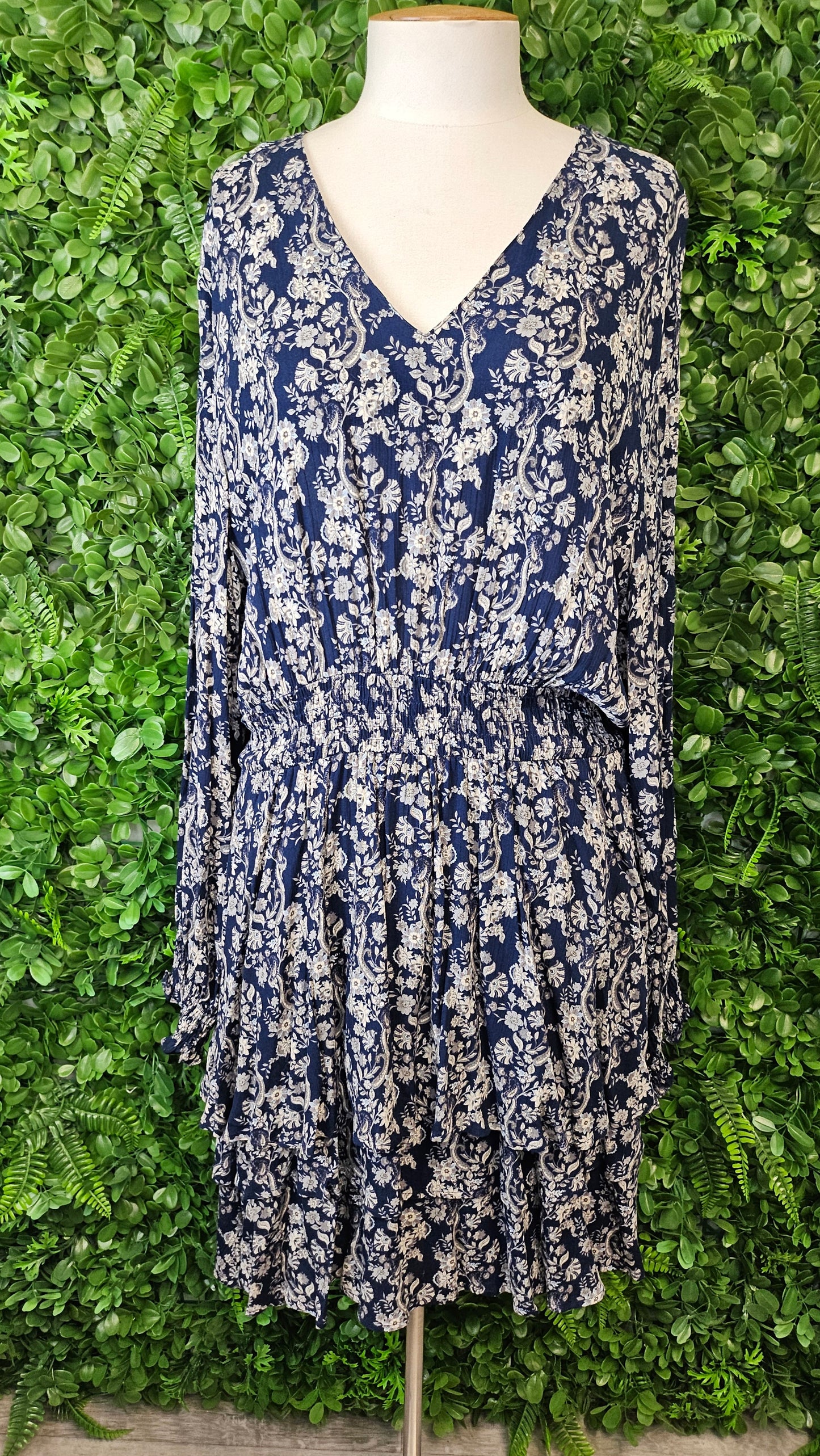 Isle Of Mine Blue Floral Dress BNWT (14-16)