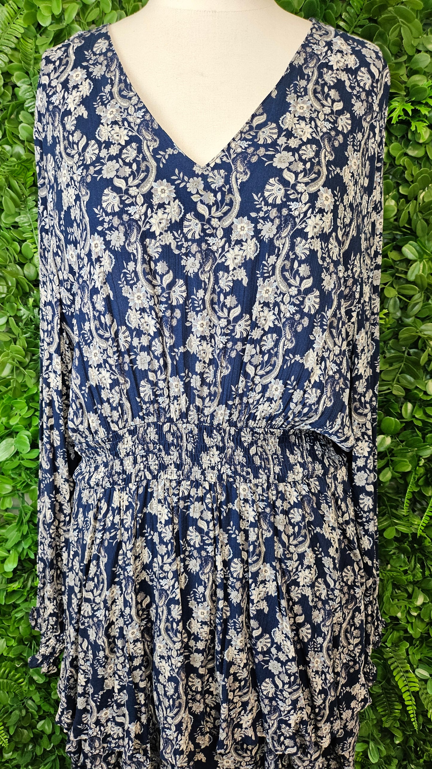 Isle Of Mine Blue Floral Dress BNWT (14-16)