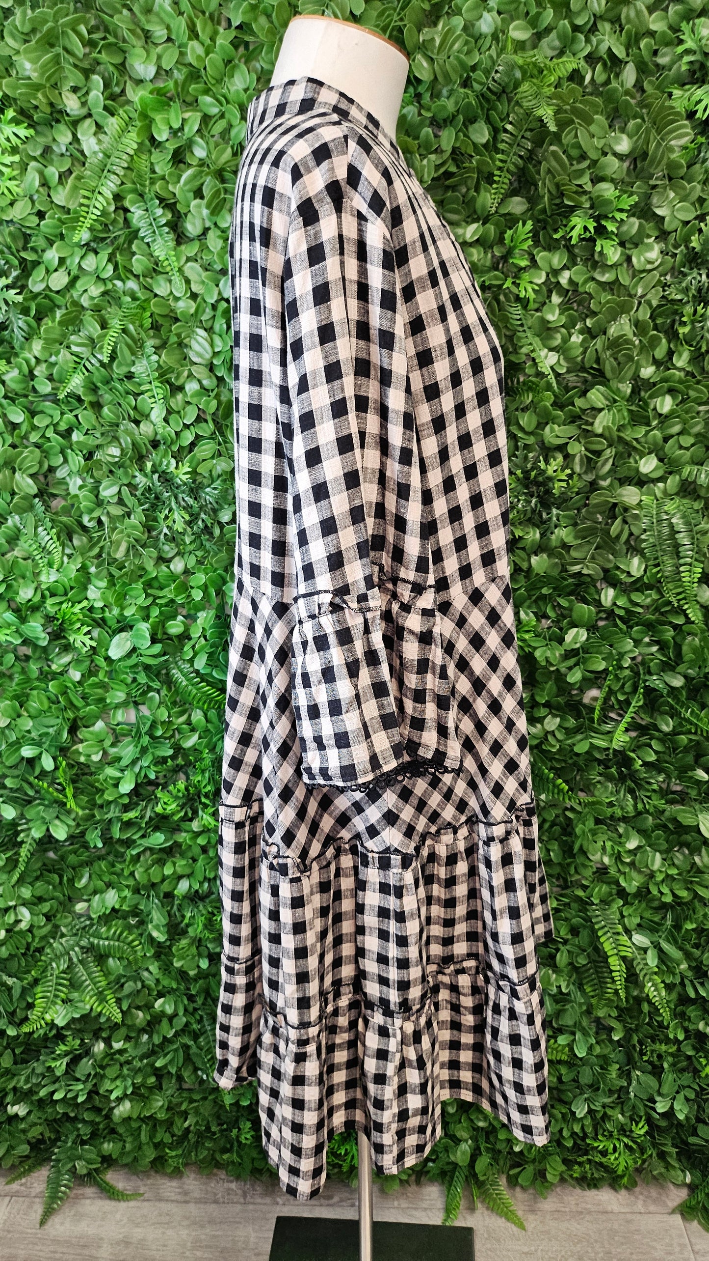 Mimoso Black/Taupe Gingham Dress (14)