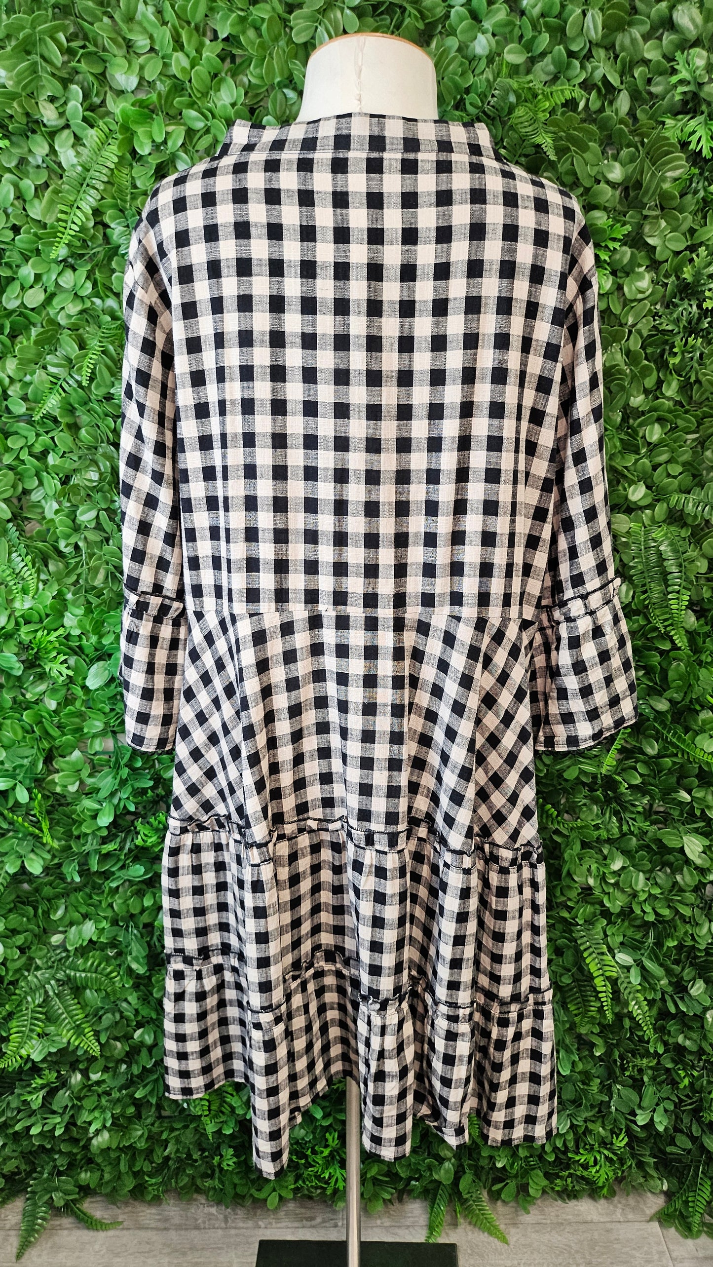 Mimoso Black/Taupe Gingham Dress (14)