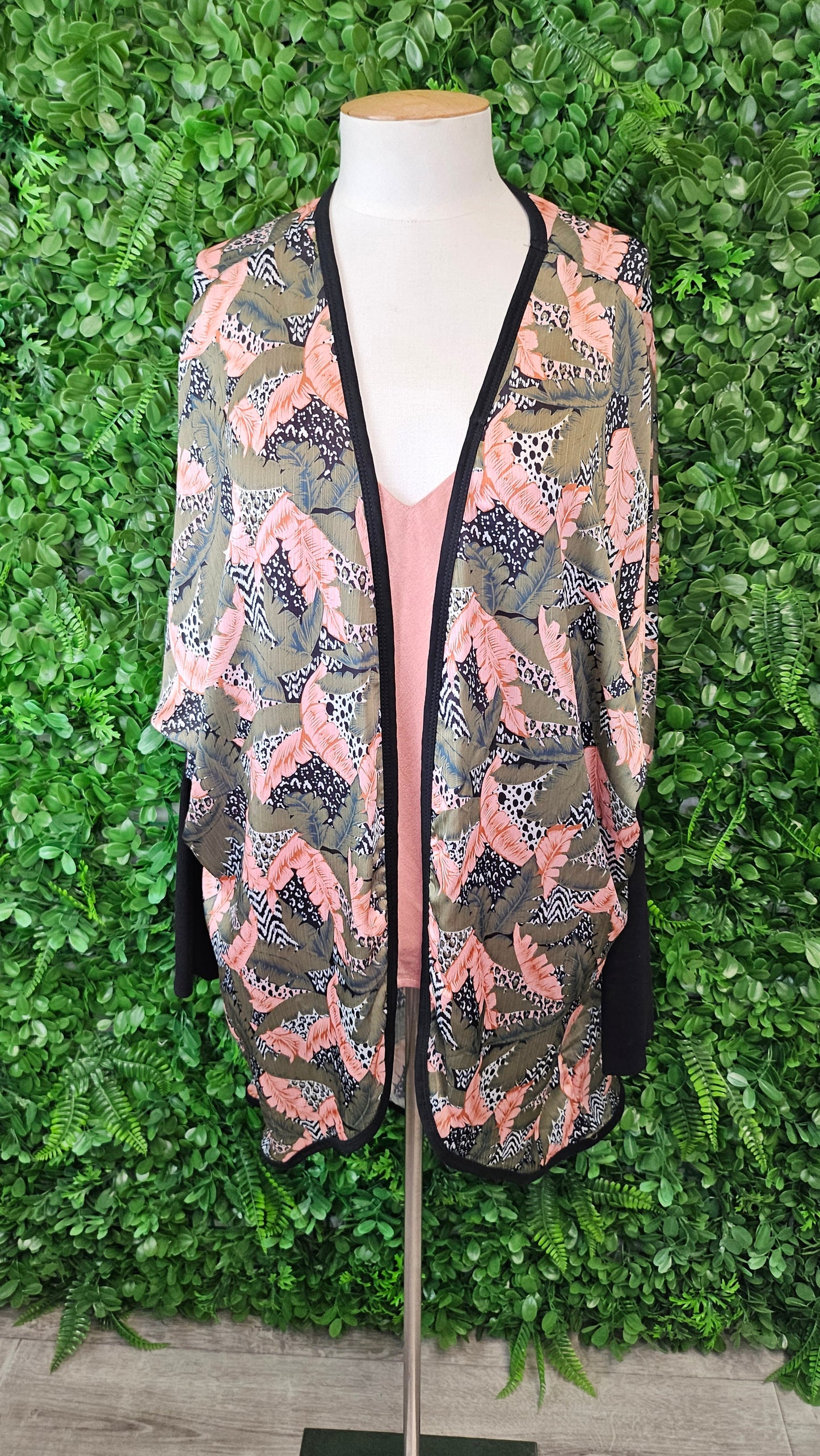 Mi Moso Tropical Print Kimono Cardi (10)