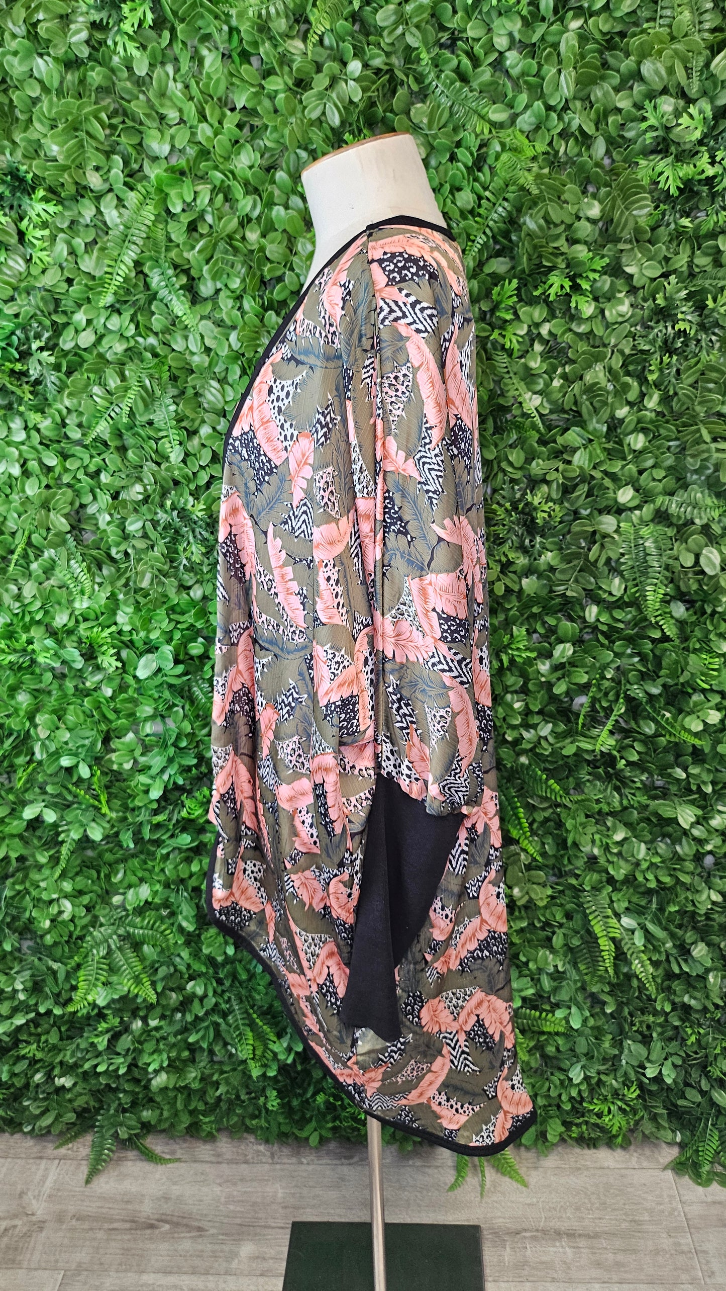 Mi Moso Tropical Print Kimono Cardi (10)