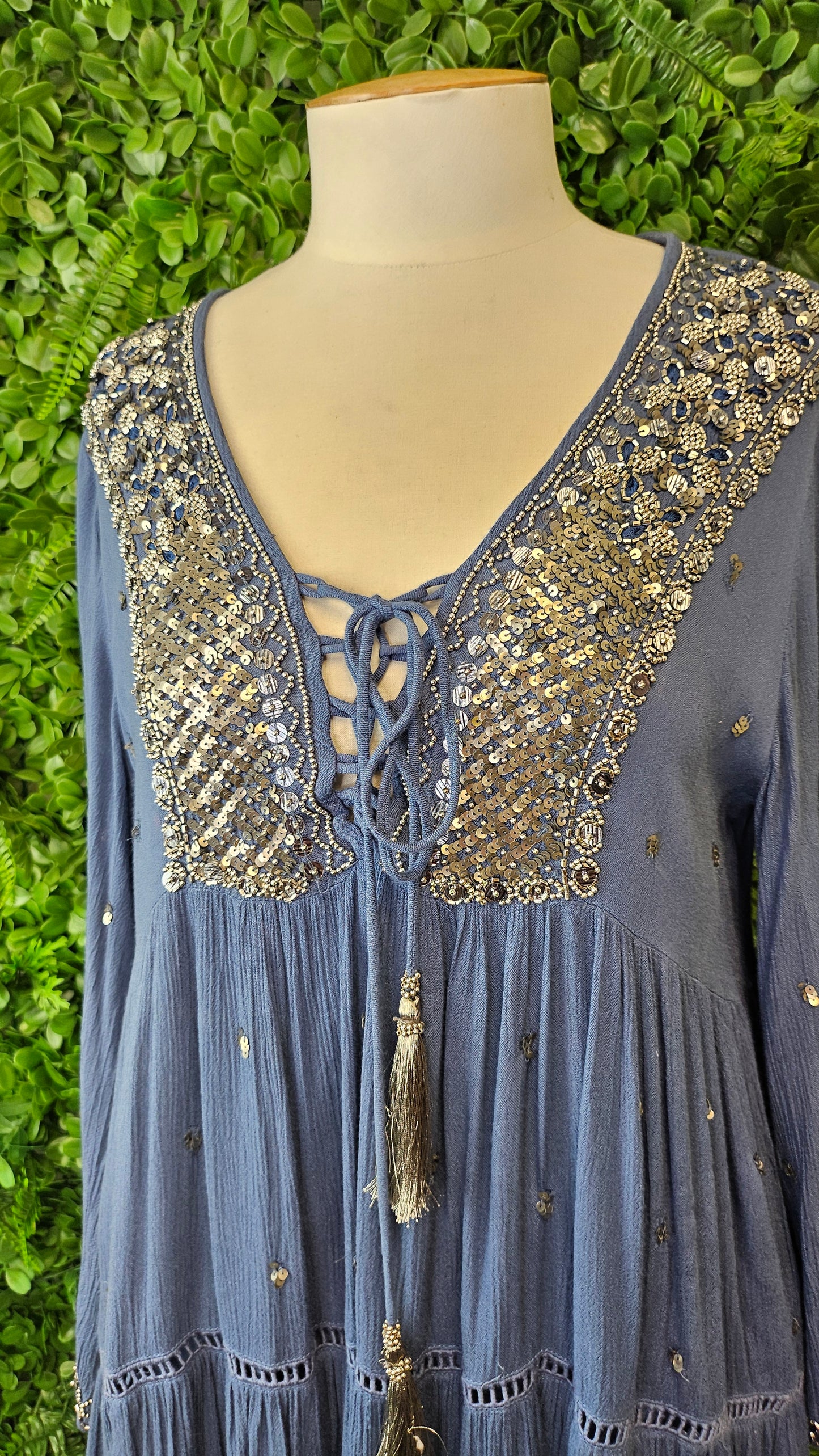 Lula Soul Blue Beaded Dress (10)