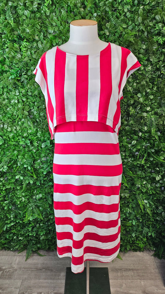 Cooper Red/White Stripe Dress (8-10)