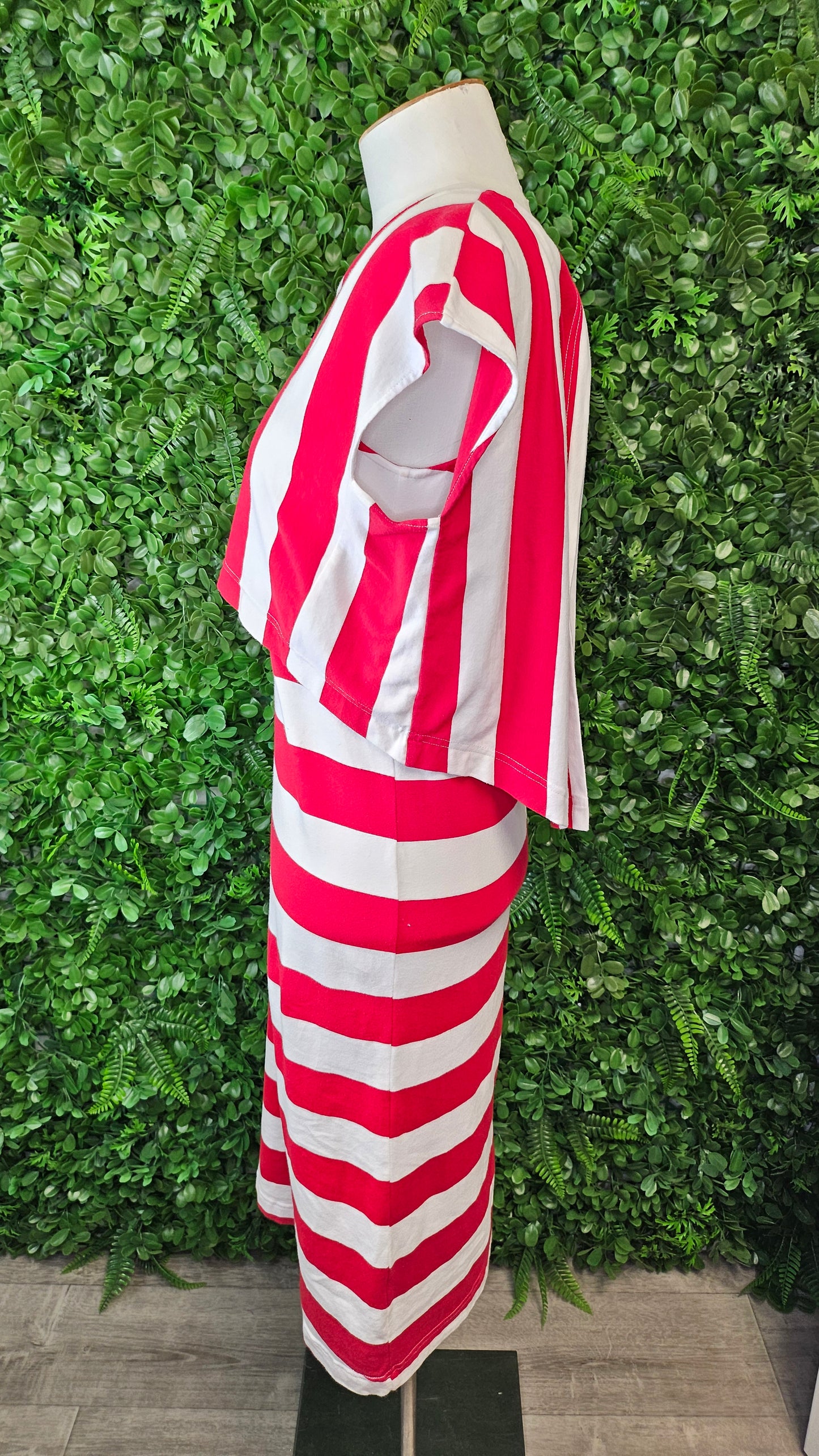 Cooper Red/White Stripe Dress (8-10)