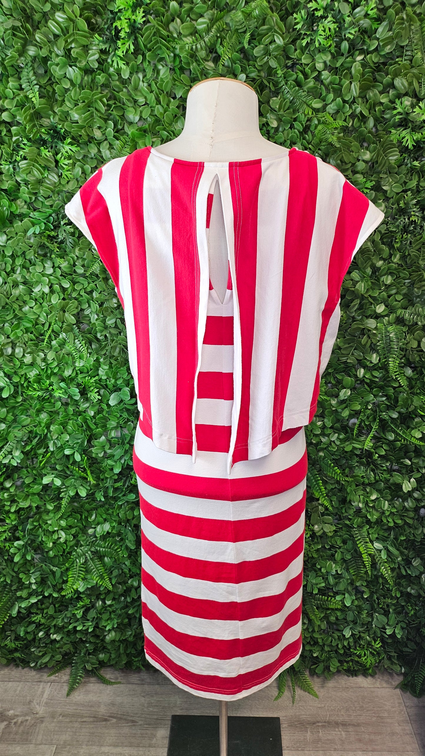 Cooper Red/White Stripe Dress (8-10)