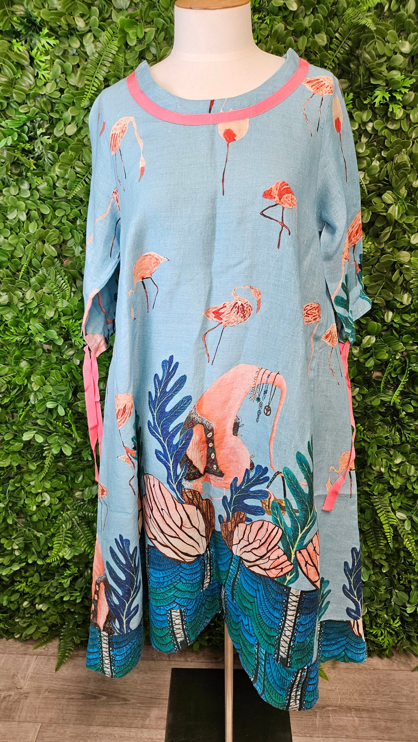 Curate Blue Flamingo Dress (8-12)