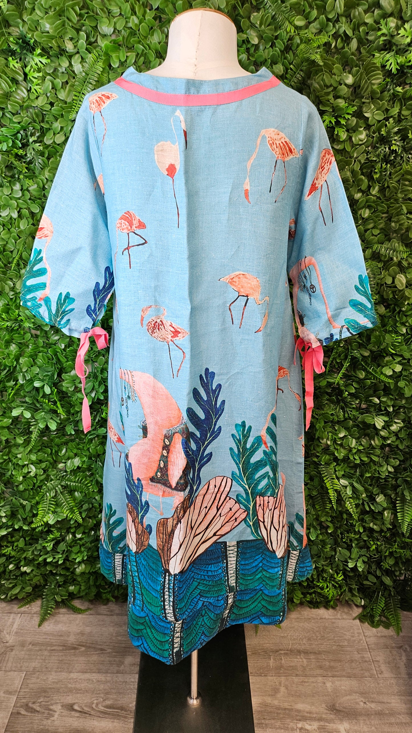 Curate Blue Flamingo Dress (8-12)