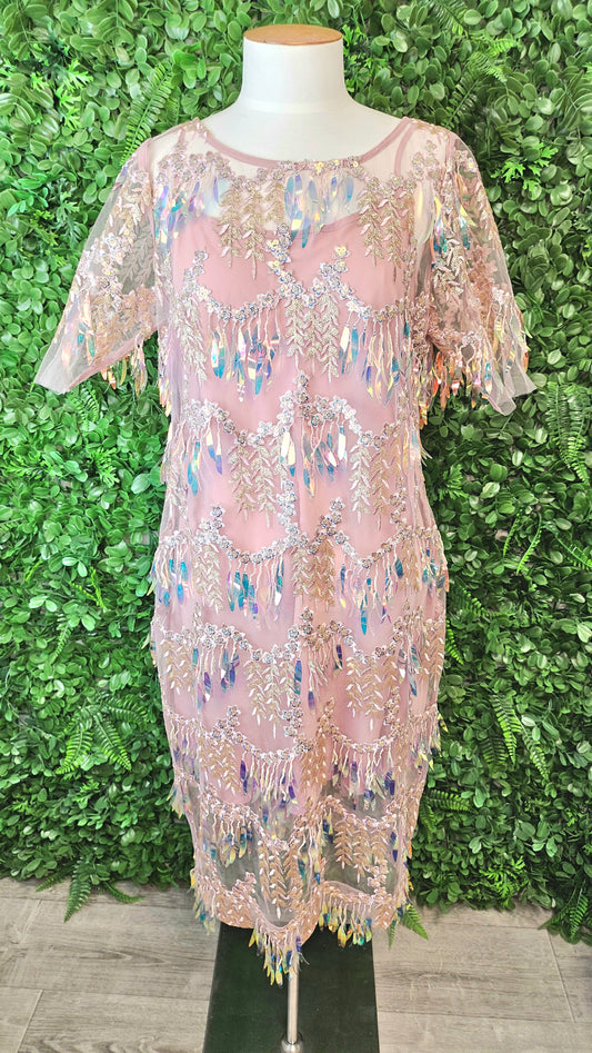 Trelise Cooper Pink Champagne And Stars Dress (10)