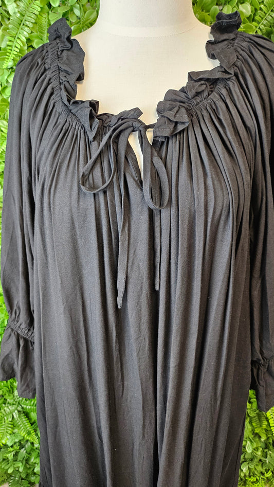 Isla-Maree Black Long Sleeve Maxi (18-20)