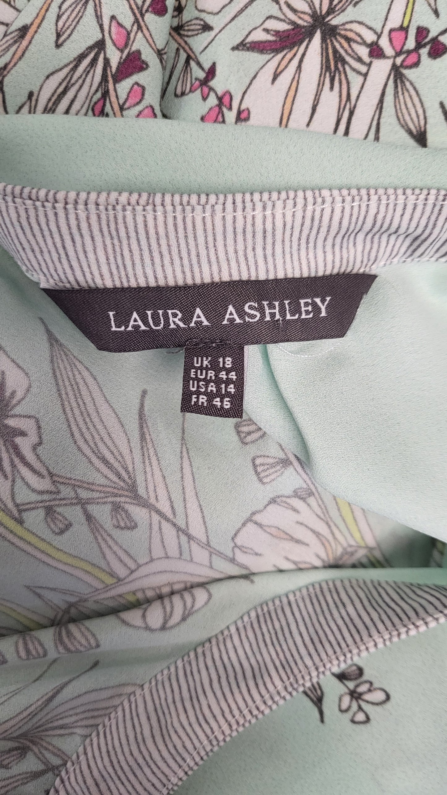 Laura Ashley Mint Floral Wistful Top (18)