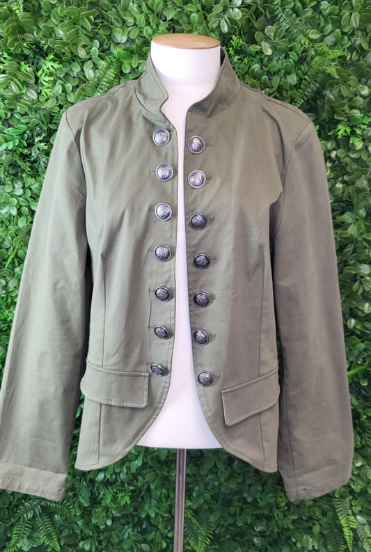 Betty Basics Green Military Style Jacket (20)