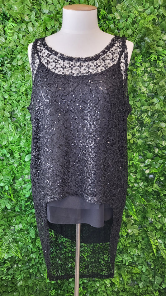 Seduce Black Sequin Tank Top (14)