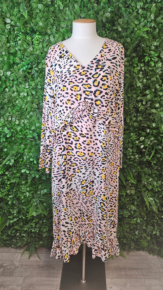 Augustine Pink Animal Print Dress (10)