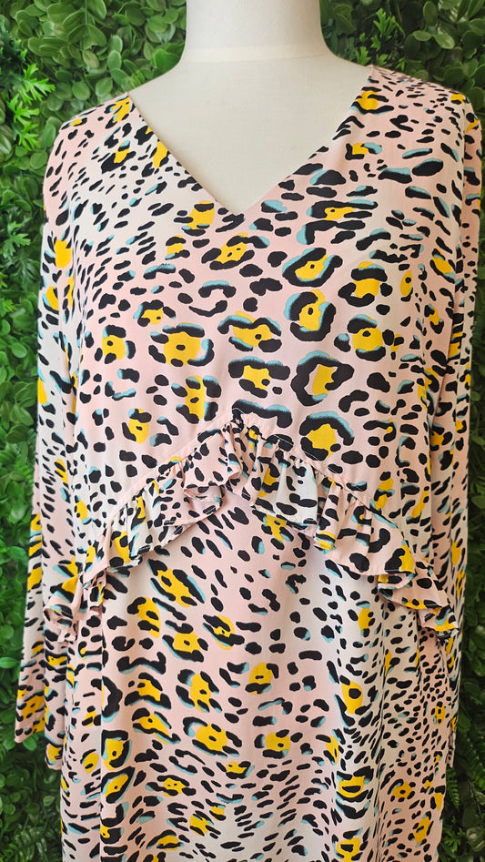 Augustine Pink Animal Print Dress (10)