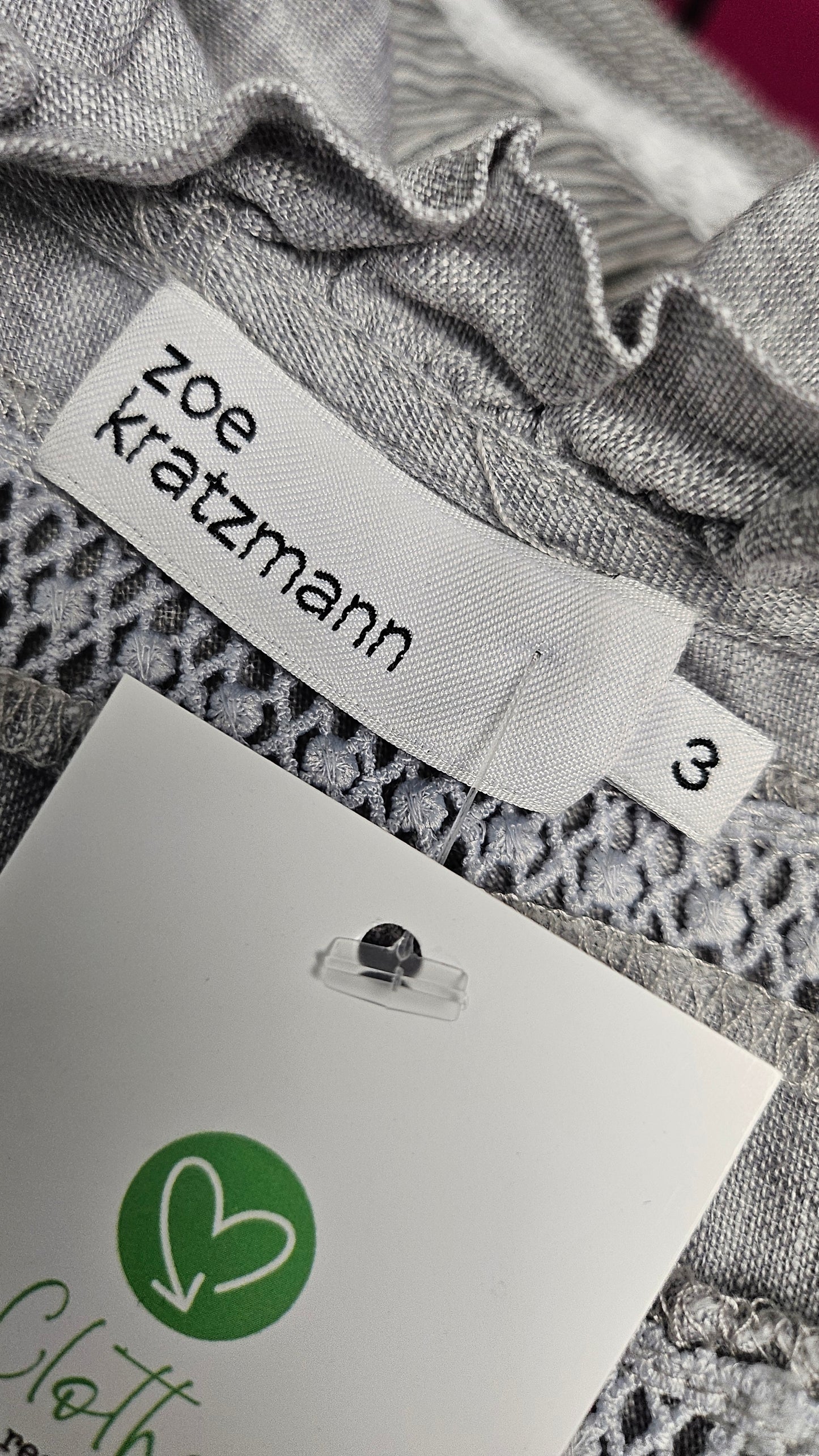 Zoe Kratzmann Grey Linen Orbit Top 14-16