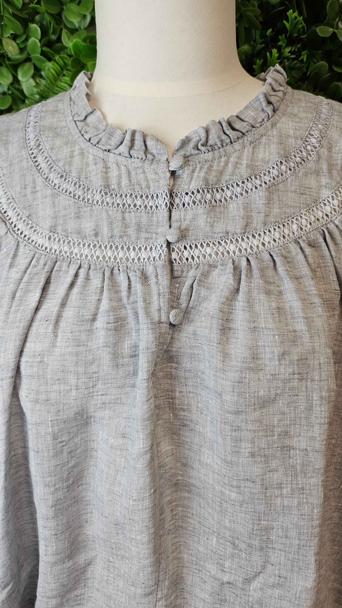 Zoe Kratzmann Grey Linen Orbit Top 14-16