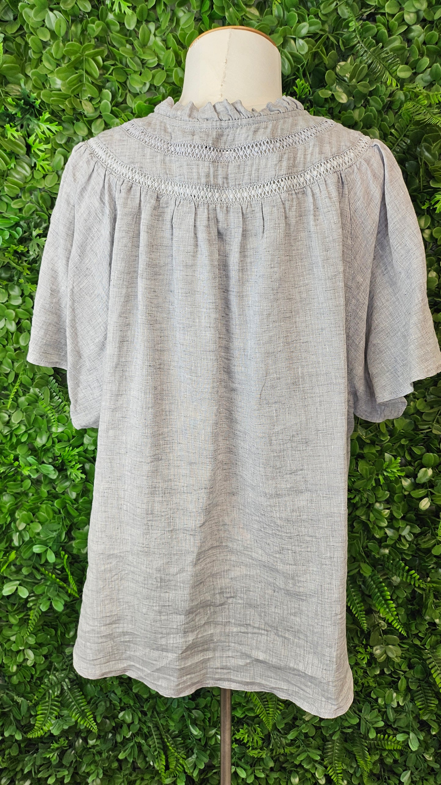 Zoe Kratzmann Grey Linen Orbit Top 14-16