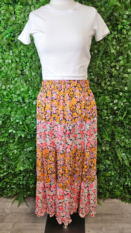 Sass  Floral Tiered Skirt (12)