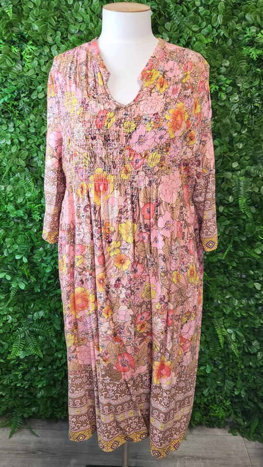 Threadz Floral Boho Dress (16-18)