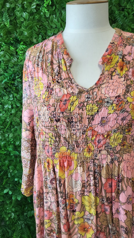 Threadz Floral Boho Dress (16-18)