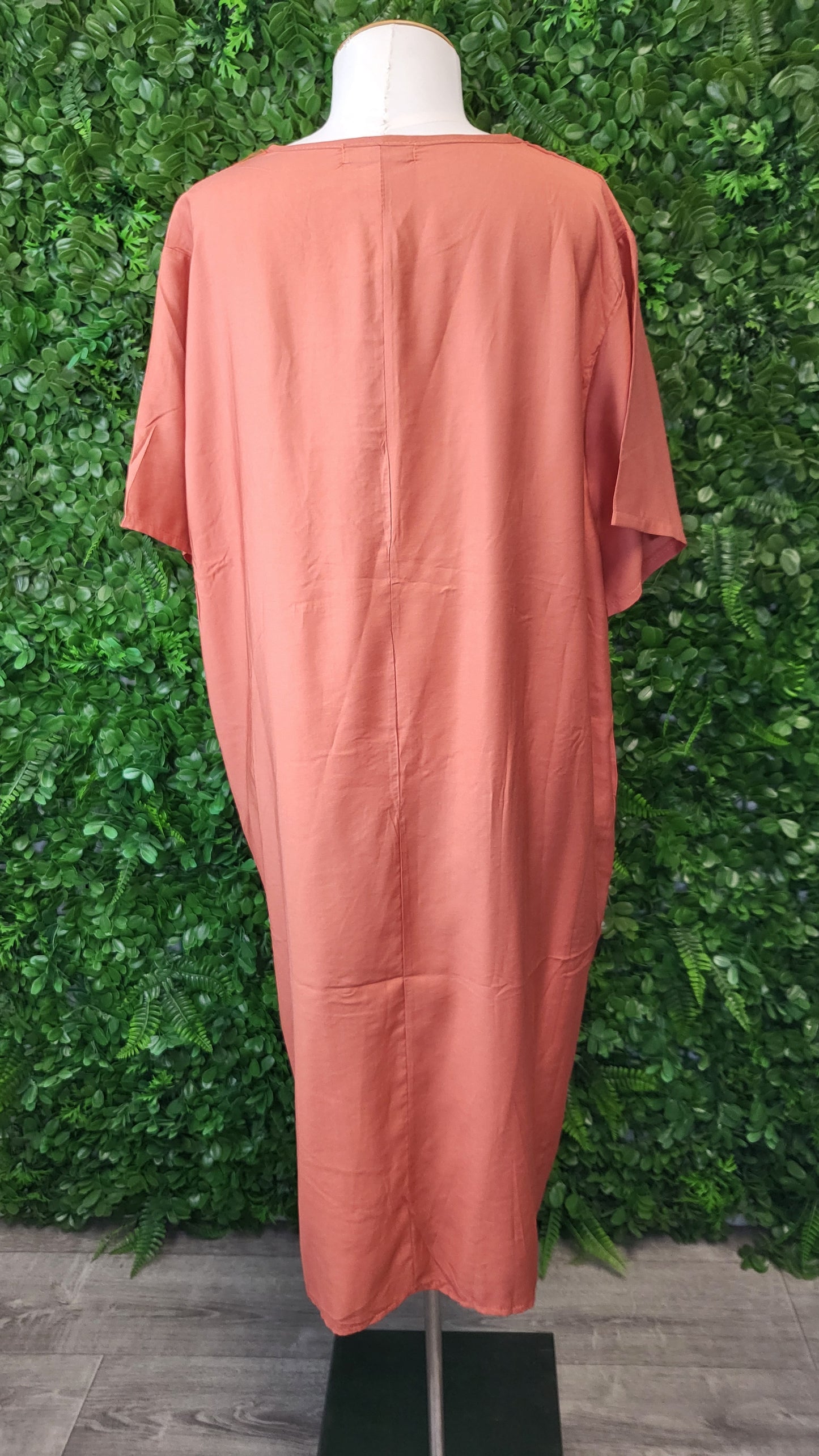 Saifon Rust Screen printed Dress (16)