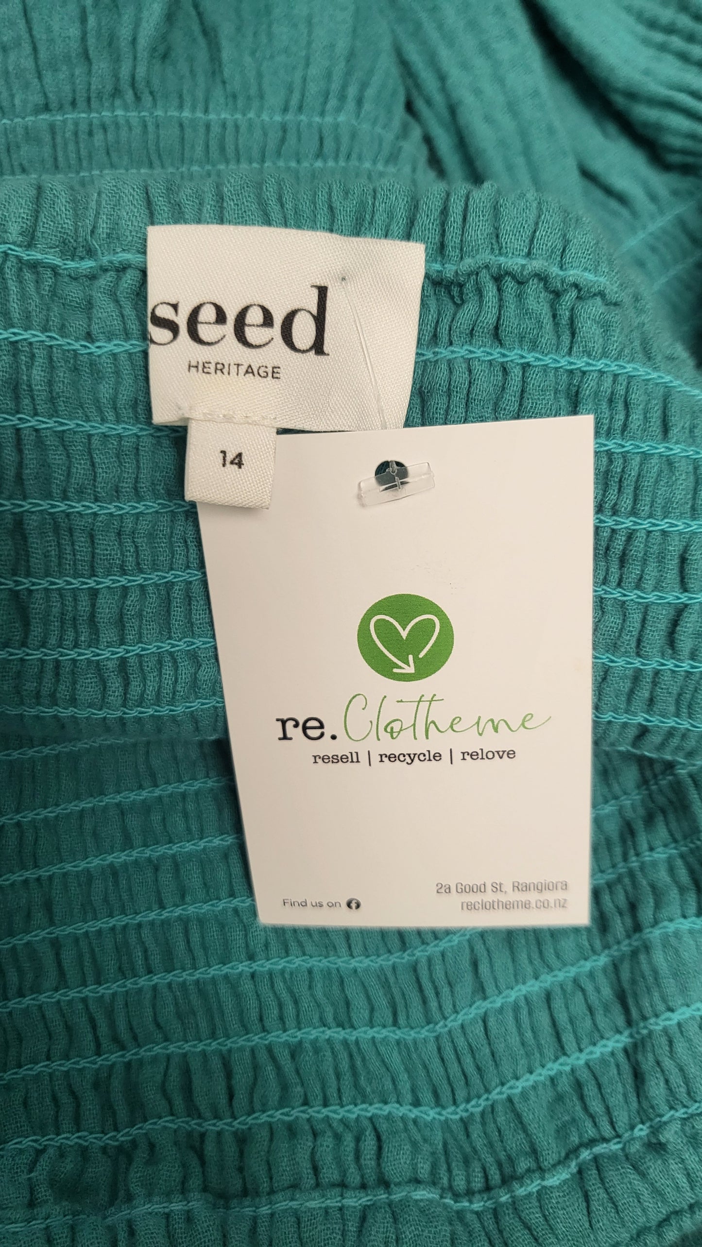 Seed Teal Shirred Top (14)