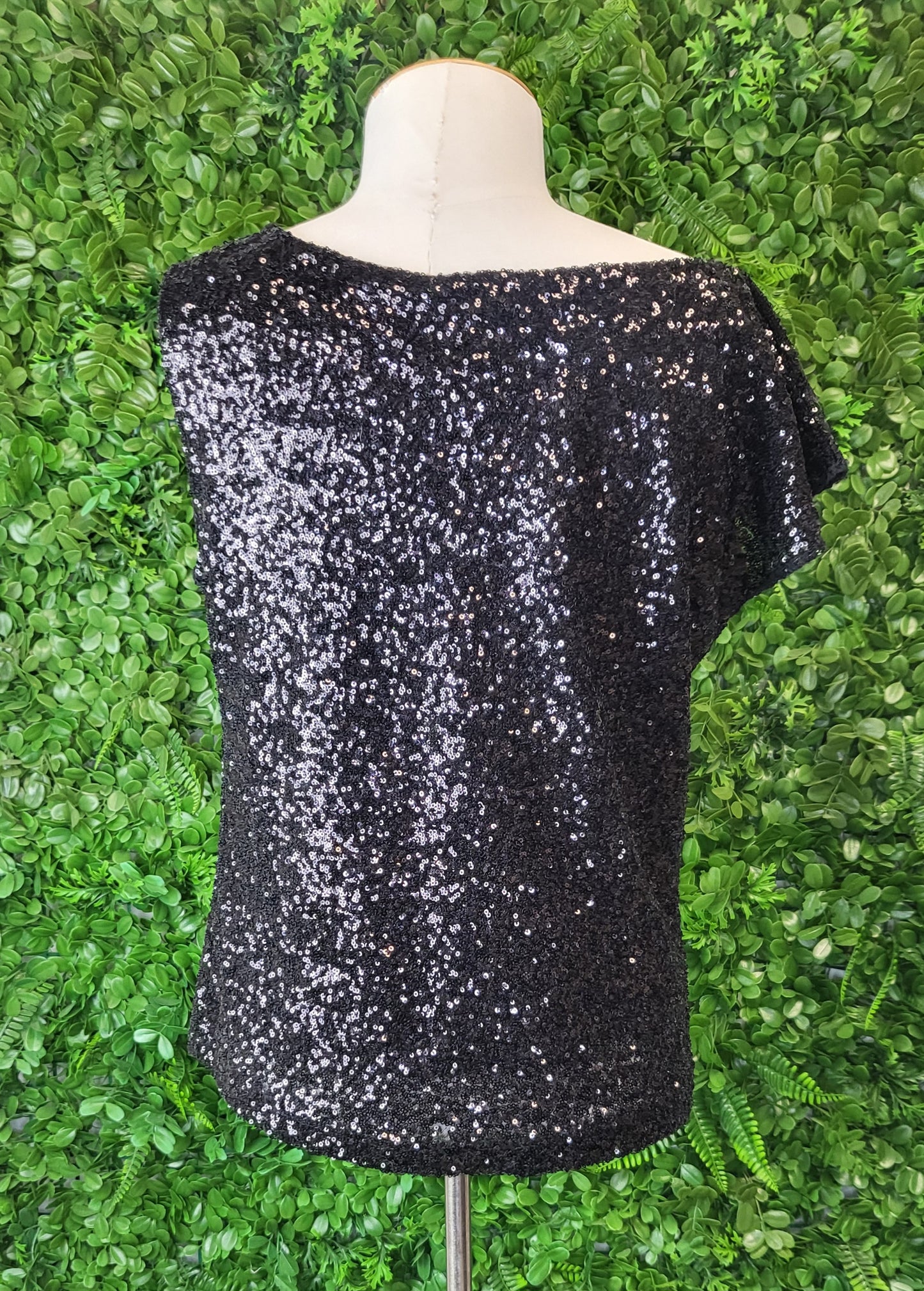 Max Black Sequin Top (12-14)