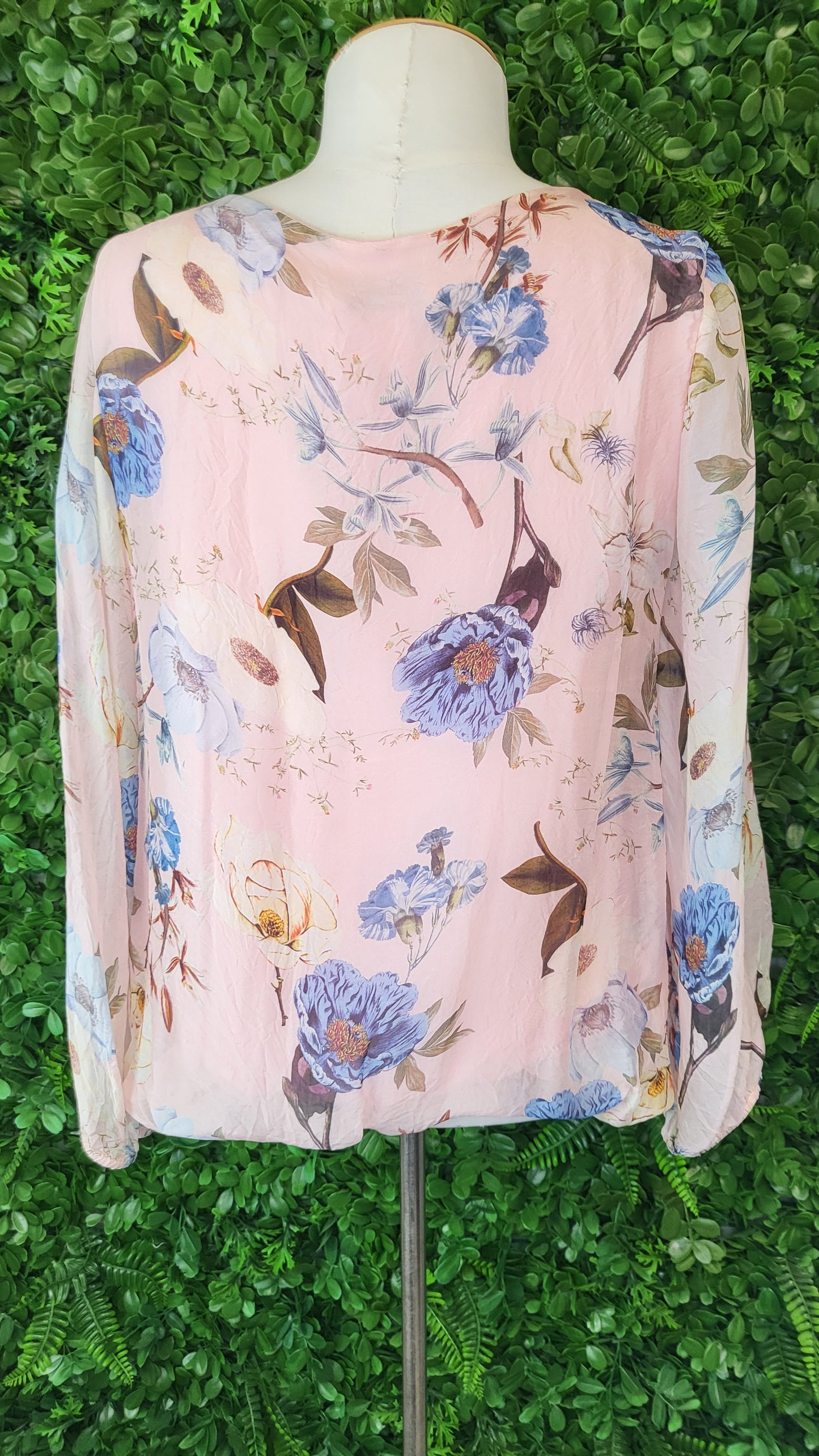 Italian Affair Pink/floral Floaty Top (14)