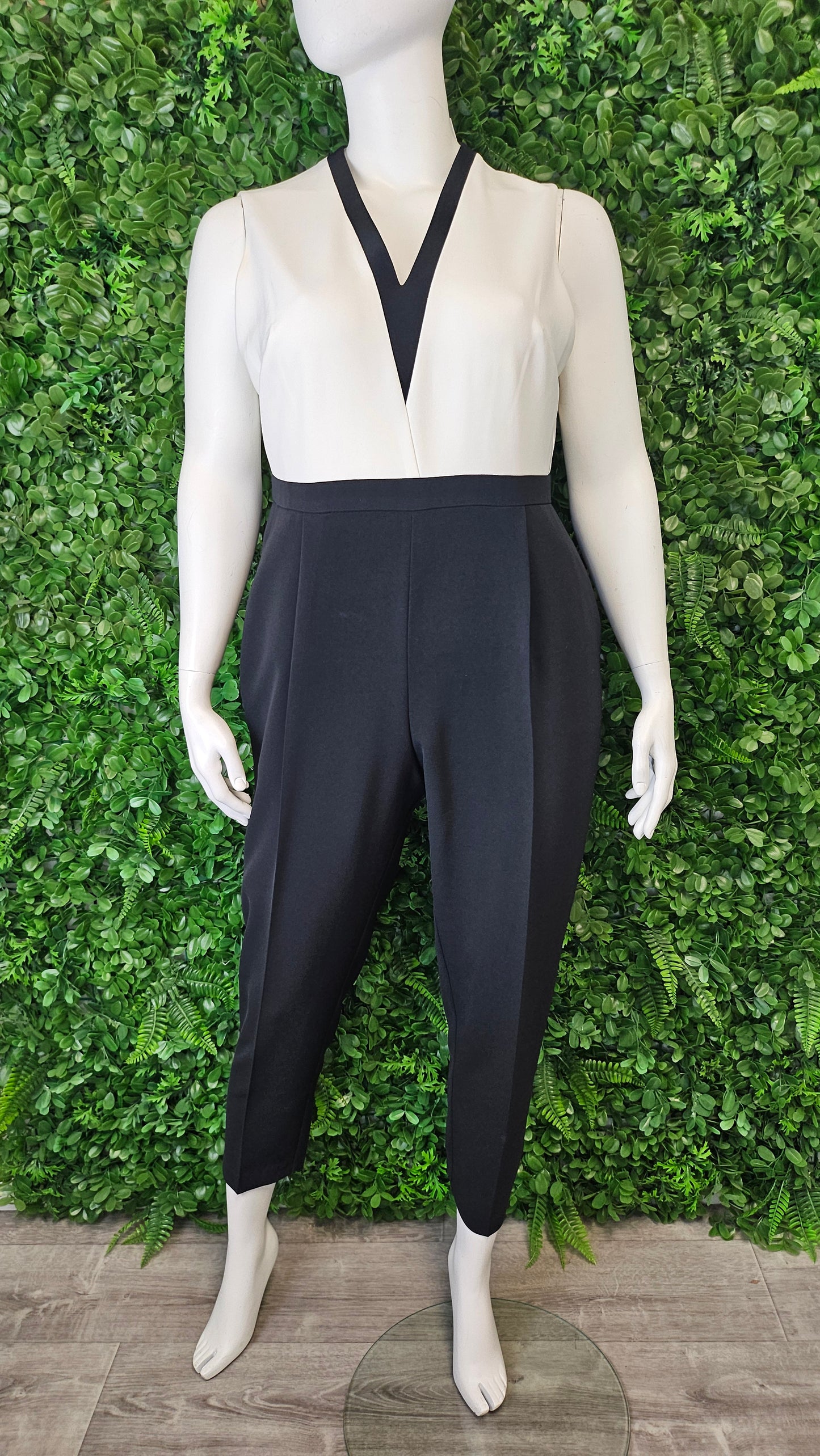 M&S Black/Cream Jumpsuit (16)