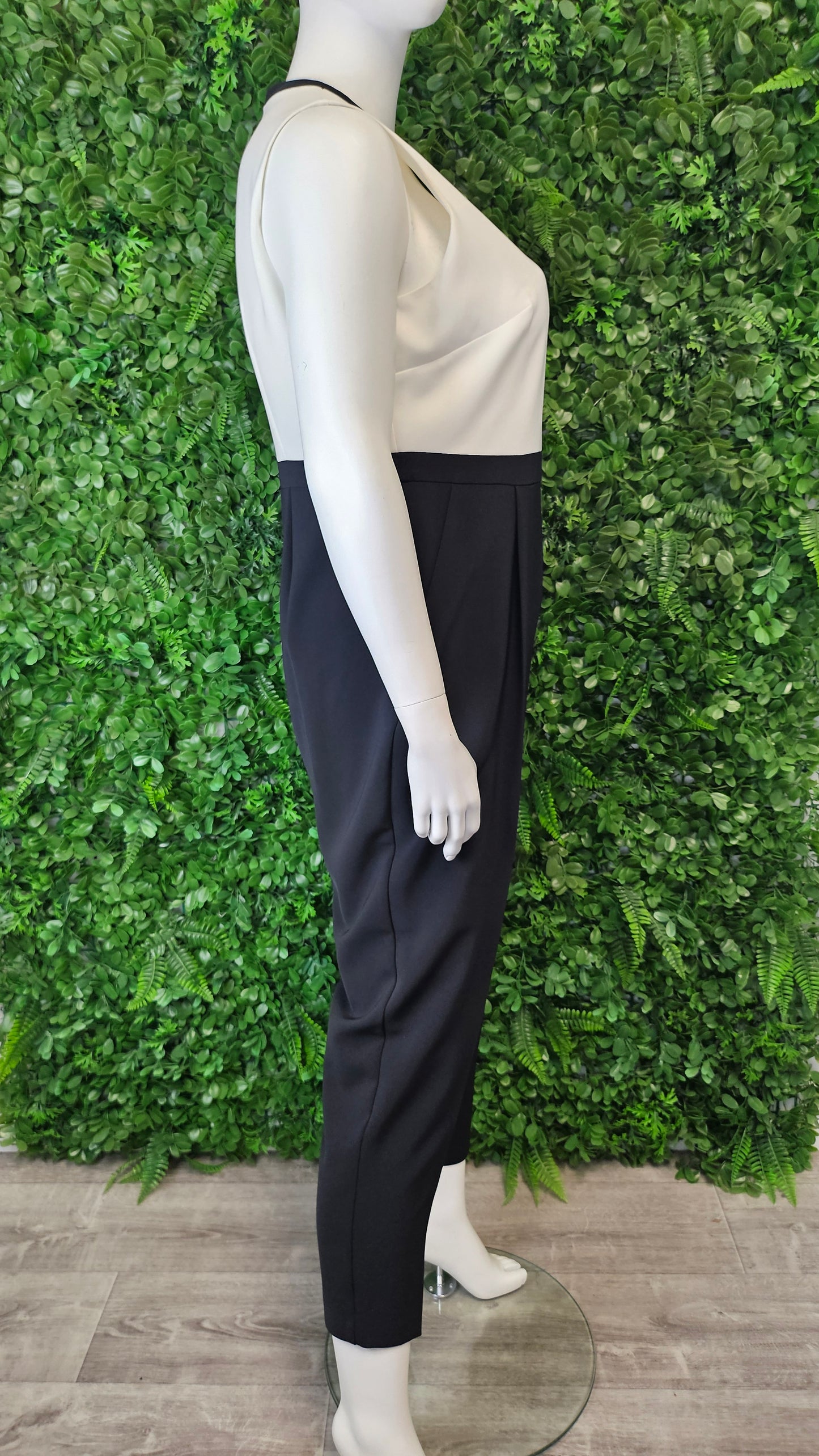 M&S Black/Cream Jumpsuit (16)