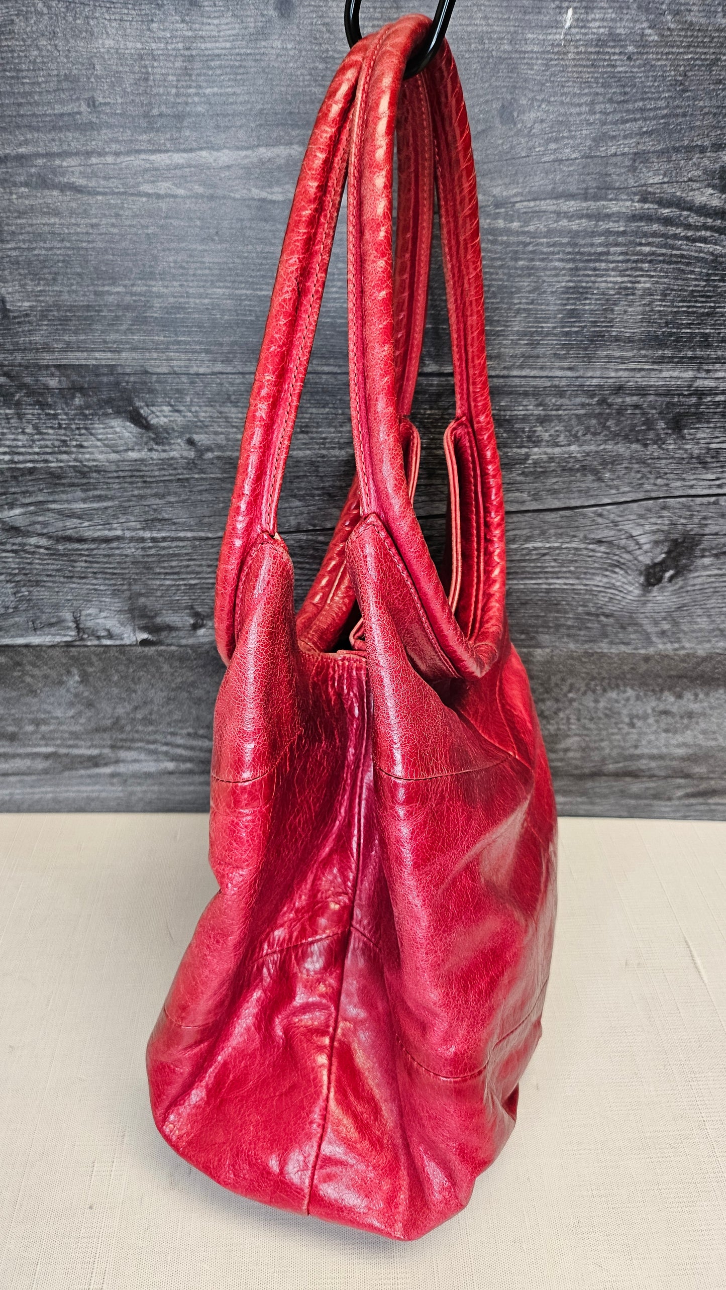 Florian Red Leather Bag (29cmx23cm)