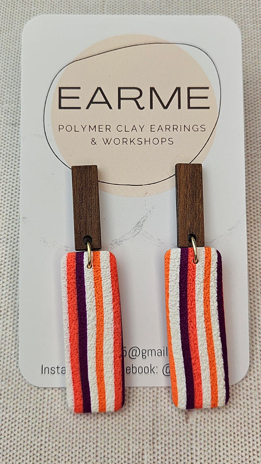 Earme  Stripe Drop Earring BNWT