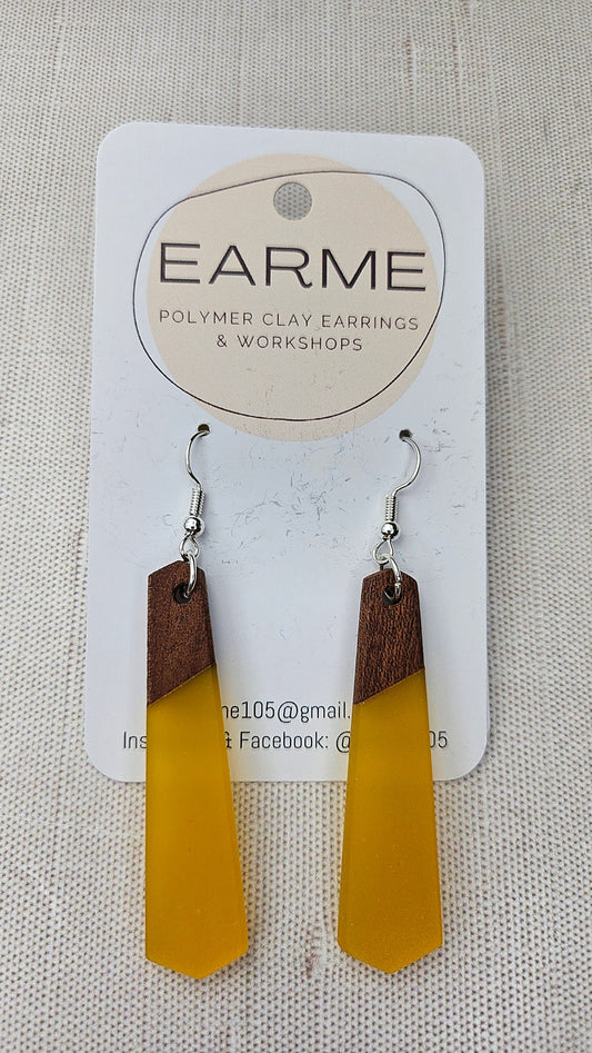 Earme Yellow Resin Drop Earring BNWT