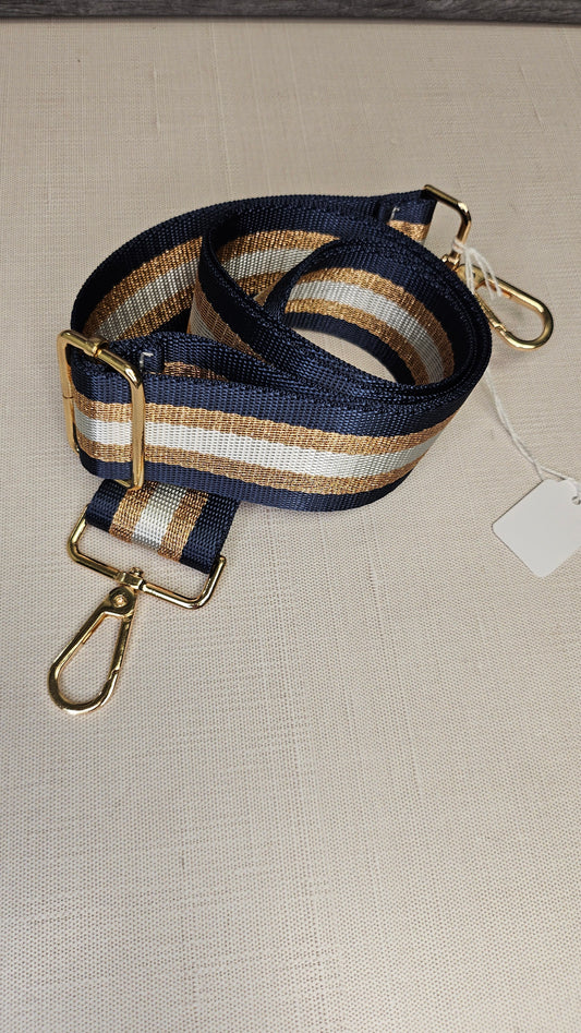 Unknown Navy Stripe Bag Strap New