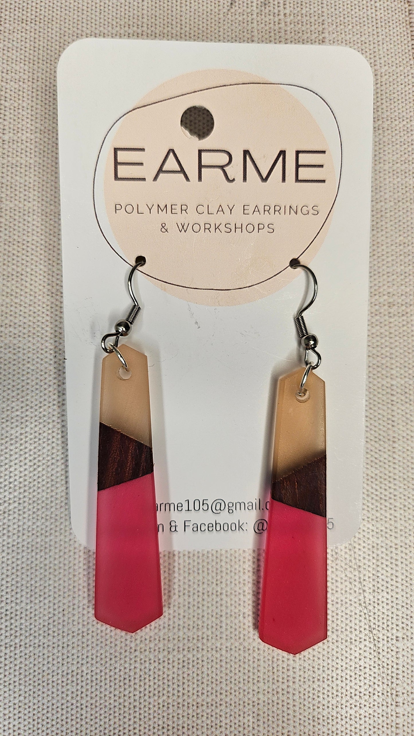 Earme Watermelon Resin Drop Earring BNWT