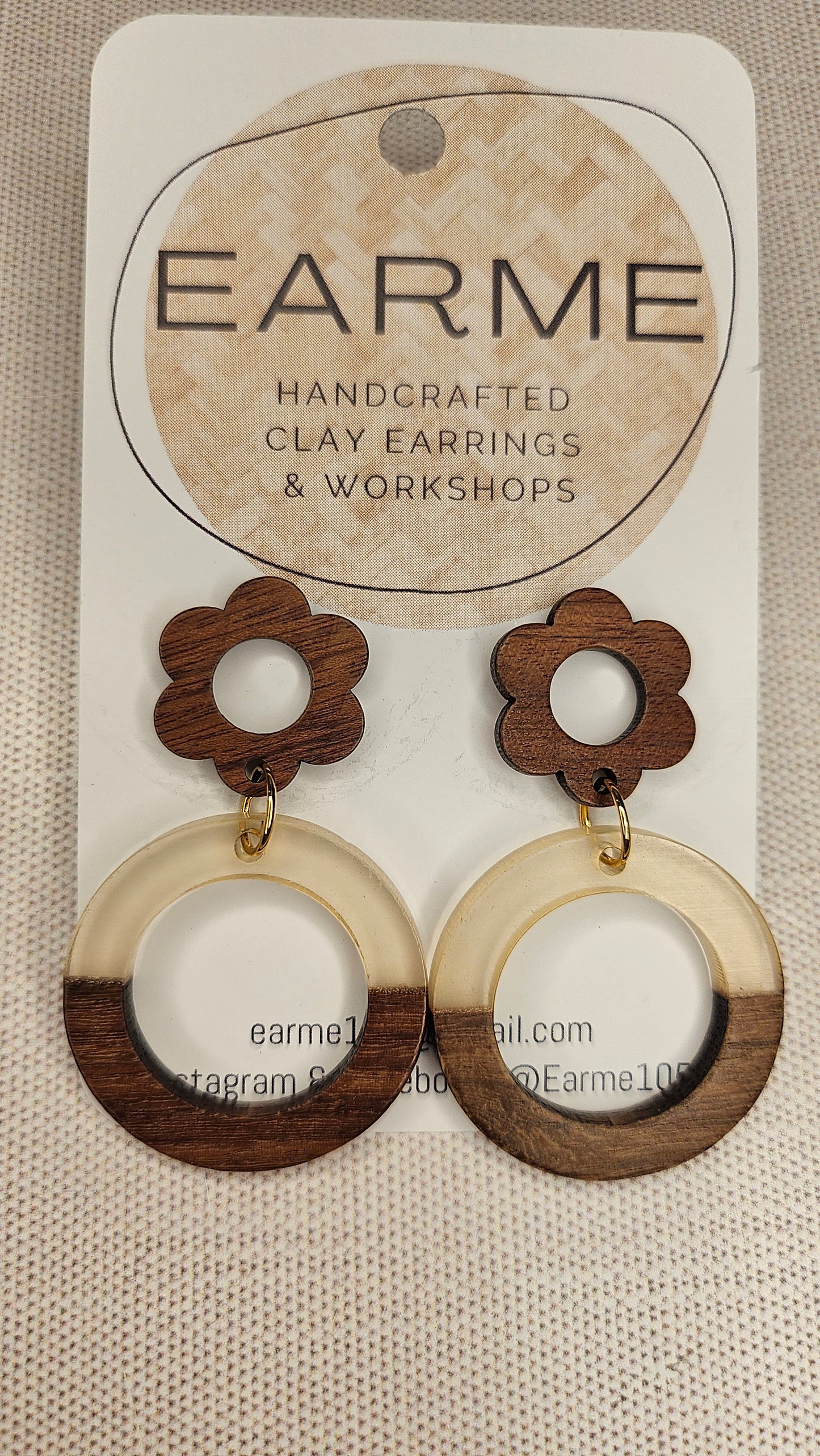 Earme  Wood Drop Earring