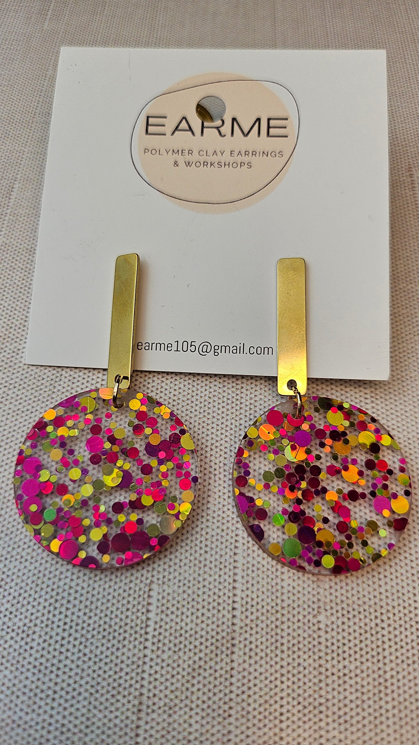 Earme  Glitter Disc Earring BNWT