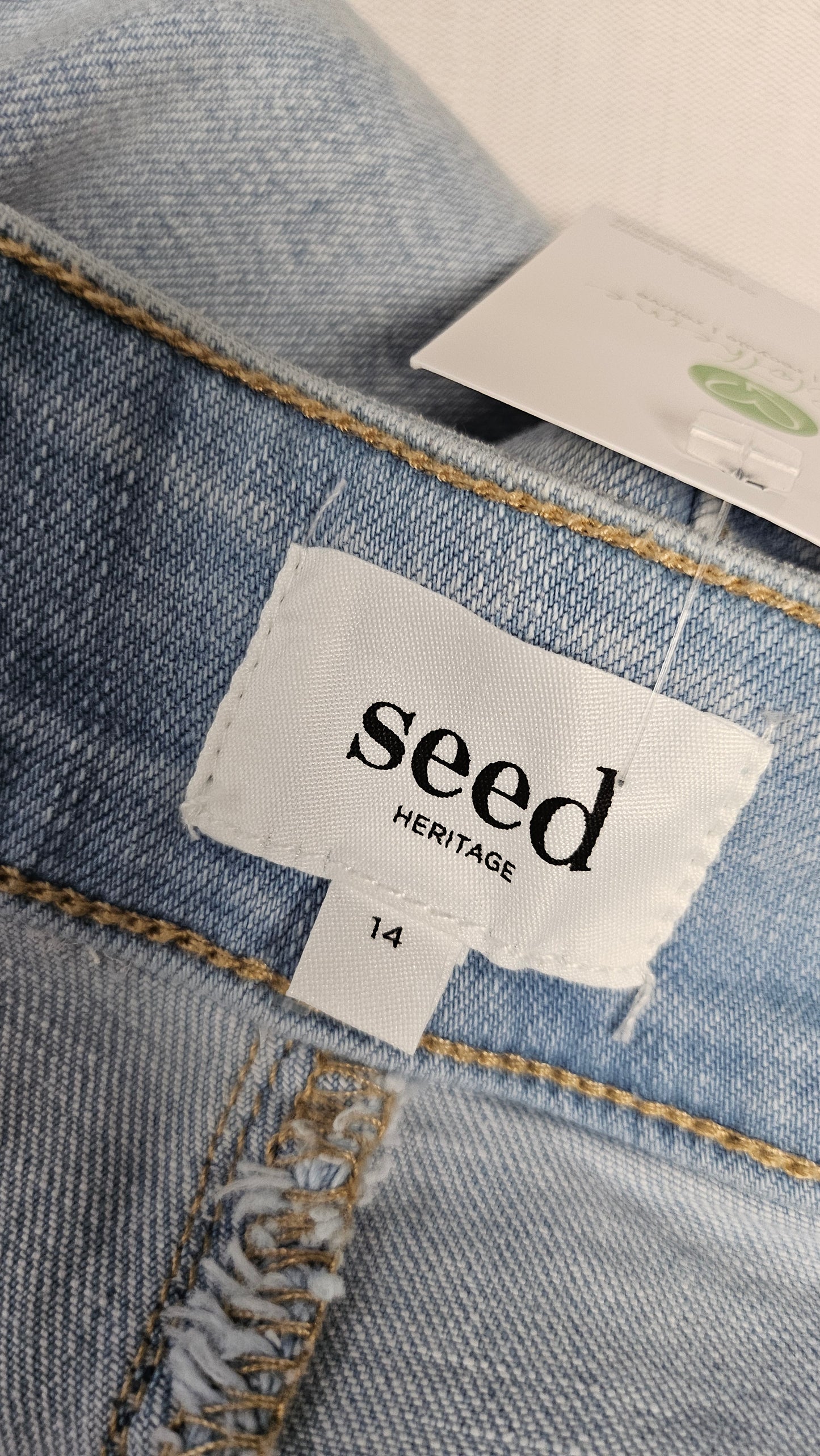 Seed Washed Denim Denim Skirt (14)