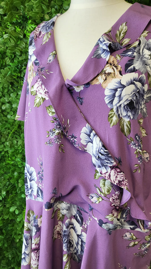 City Chic Floral Wrap Top (20)