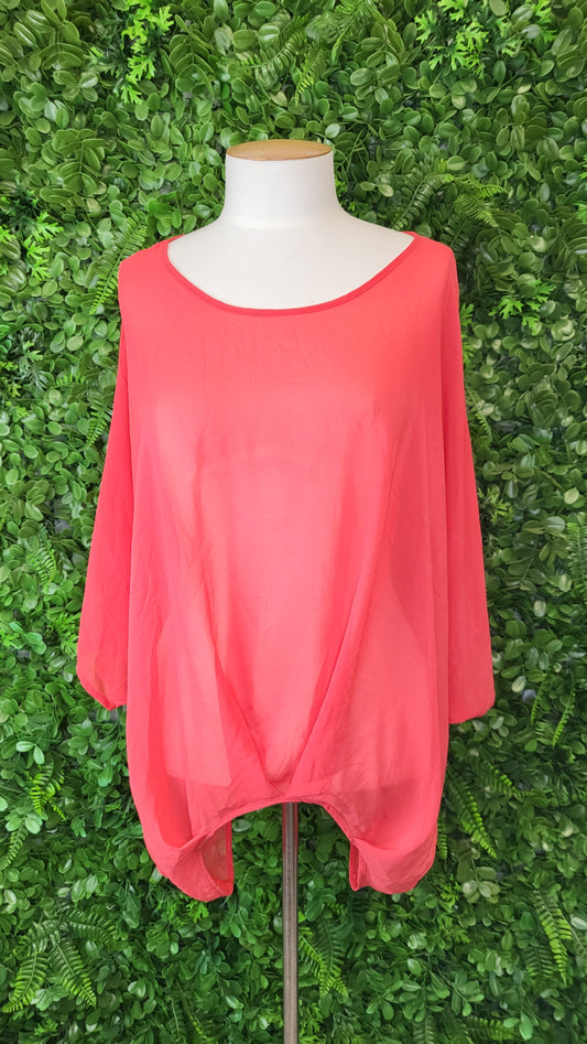 IvyBlu Red Overlay Top (12)