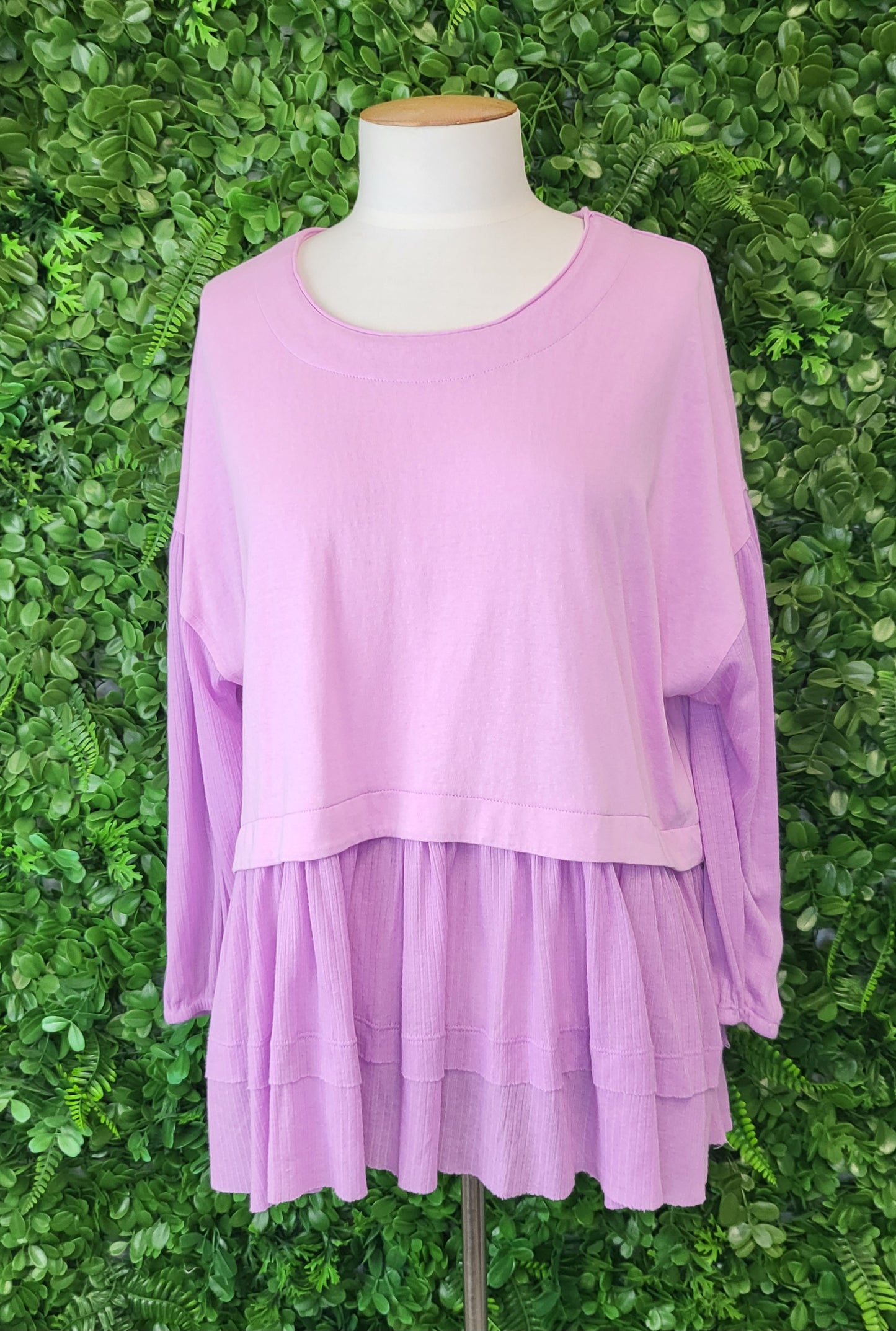 Madly Sweetly Purple Frill Hem Top (16)