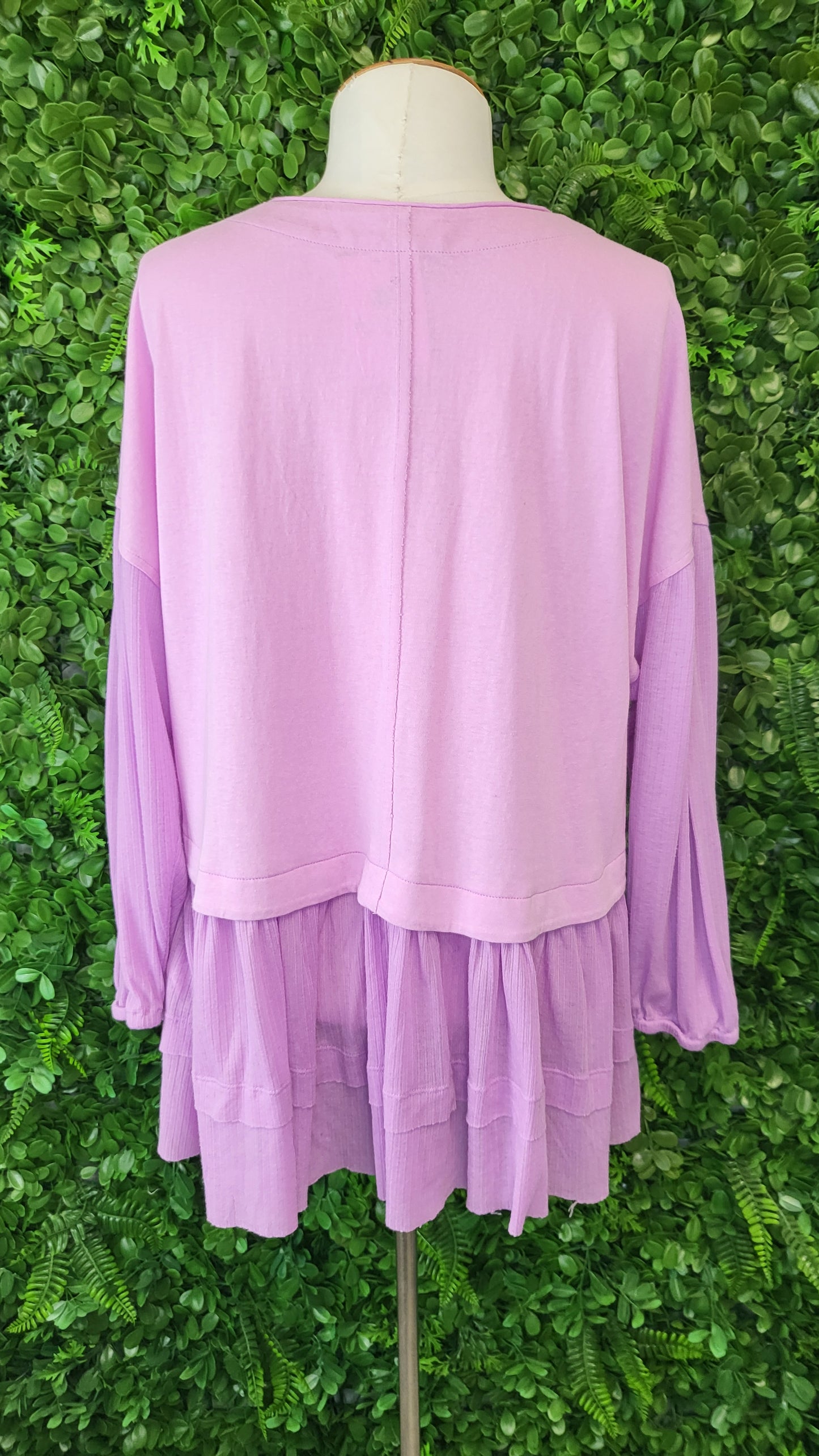 Madly Sweetly Purple Frill Hem Top (16)