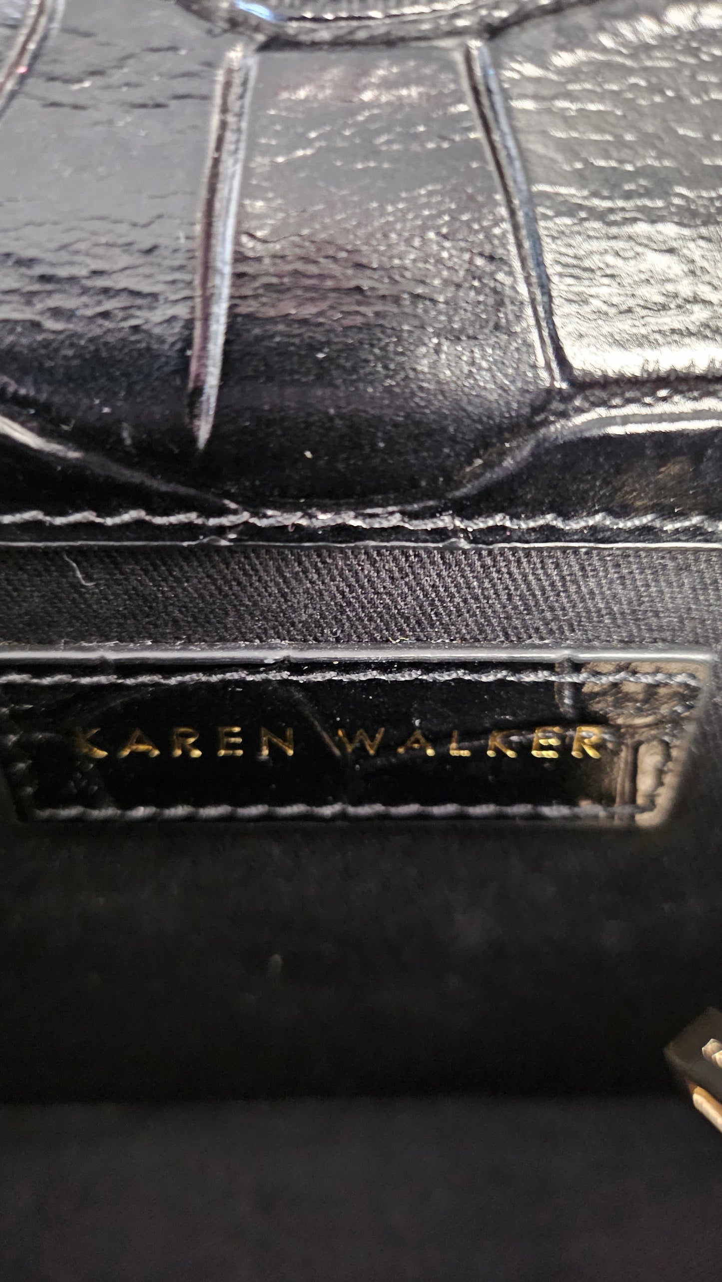 Karen Walker Black Gene Mini Convertible Bag 15x19x6